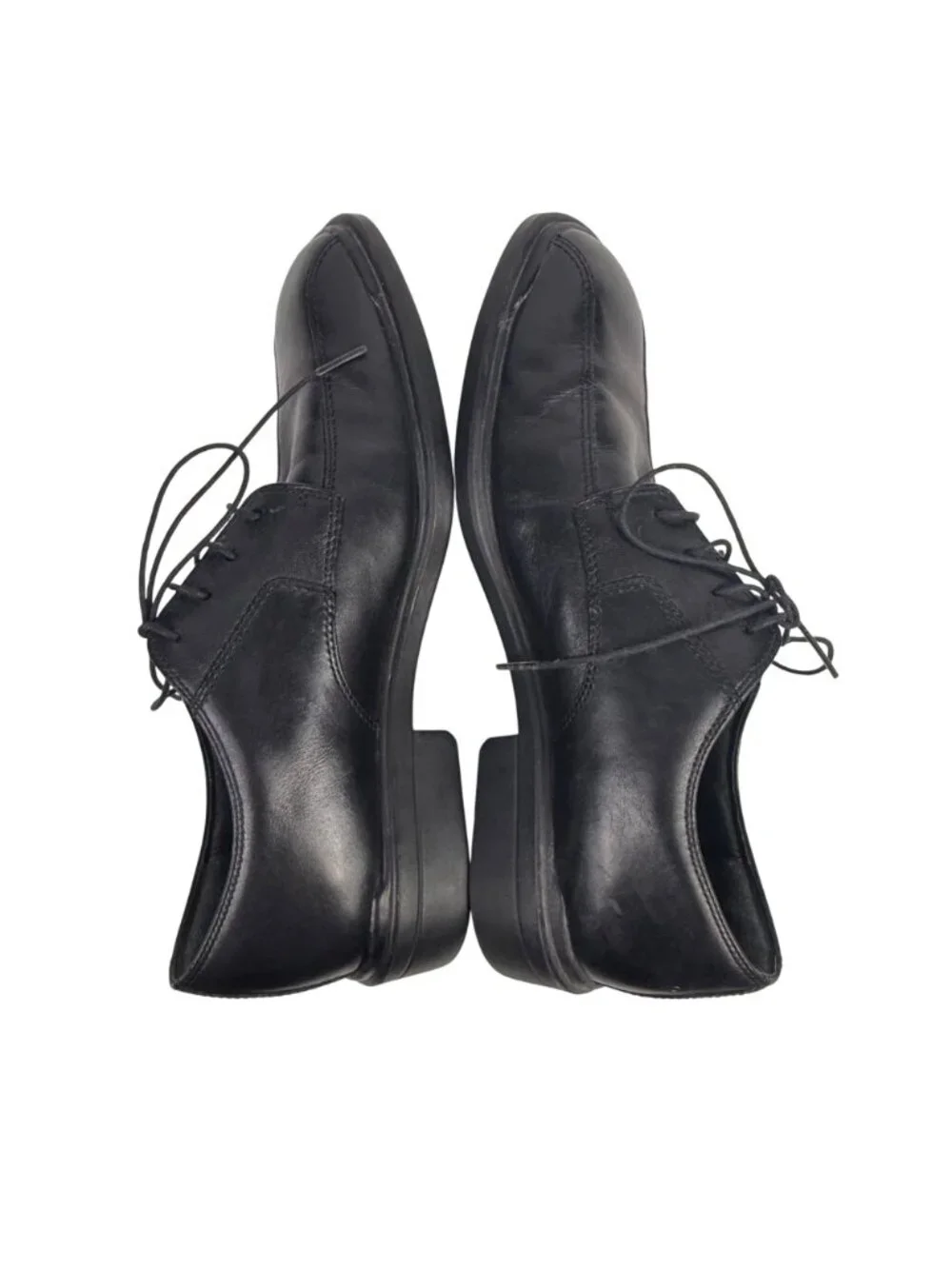 Rockport Men's Bicycle-Toe Derby Dress Shoes Black Leather Size 9.5M